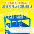 thumbnail image 4 of Strictly Briks 4 Pack Classic Stackable Baseplates 10x10 in, Building Bricks Plates with 32 x 32 Studs, Towers, Shelves, 100% Compatible with All Major Brands, 4 Plates & 30 Stackers, Blue, 4 of 6