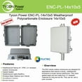 thumbnail image 2 of Tycon Systems ENc-PL-14x10x5 Polycarbonate Outdoor Enclosure - 14 x 10 x 5 in. Inside, 2 of 2