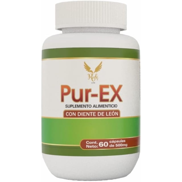 Suplemento para Riñones | Pur-EX Suplemento Natural para Riñones | Diente de León | Bienestar Intestinal | Formula 100% natural | 60 Cápsulas