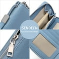 thumbnail image 6 of SENDEFN Multiple Card Holder Women Leather Wallet, Blue, 6 of 7