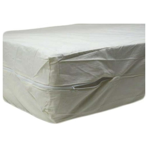 100% Cotton Fleetwood Cotton Mattress Cover, Full Size, Zips Around The Mattress