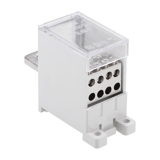Unique Bargains Blocs de Bornes Rail DIN 1 en 8 Sorties, Bloc de Distribution pour Disjoncteur