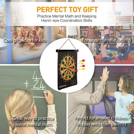 Children's Magnetic Dart Board, Indoor And Outdoor Tabletop Game Set, Children's Toy Gifts For Boys And Girls Including 6 Darts Flying (15 Inches | Walmart Canada