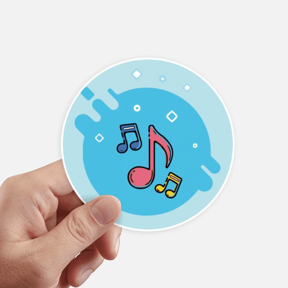 Musical Mark Notation Sticker Round Wall Suitcase Laptop Label Bumper