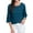 Tidal Teal, variant on Elsie & Zoey Skylah Boho XL Hibiscus Raglan Sleeve Crepe Blouse for Women