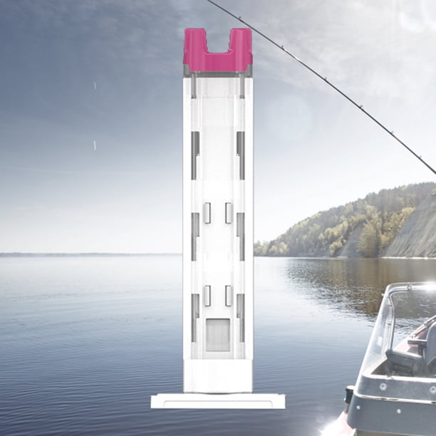 Caja de pesca de plástico, soporte de poste, estante de barril de pesca duradero, accesorios para exteriores Hugtrwg Para estrenar