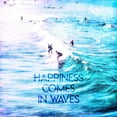 thumbnail image 2 of Villa, Mlli 12x12 White Modern Wood Framed Museum Art Print Titled - Happiness Comes In Waves, 2 of 4