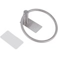 thumbnail image 1 of Anillo para toallas/toallero: toallero redondo autoadhesivo para baño, acero inoxidable plateado, 1 of 5