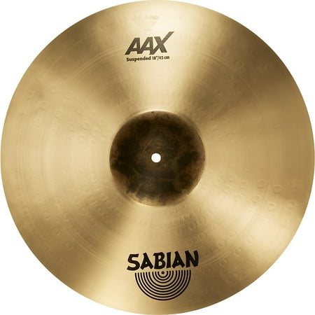 SABIAN AAX Suspended Cymbal 18 in. In response to demand for a darker tone than current AA-series suspended cymbals  the Sabian AAX Suspended Cymbal with Dynamic Focus is the newest addition to Sabian s already sensational line-up. The redesigned AAX Suspended cymbals respond evenly at all dynamic levels and provide long sustain for increased projection and tone.  The enhanced complexity and rich sound quality of our new AAX Suspended cymbals will become immediately apparent to the sophisticated musician   explains Sabian Master Product Specialist Mark Love. The AAX Suspended is ideal for orchestral players who appreciate pure  shimmering modern bright sounds at all levels. AAX Dynamic Focus is an innovative Sabian concept that delivers total control by eliminating volume threshold and distortion. A bright attack  shimmering sustain  and ability to perform with excellence at all volumes are all hallmarks of this core Sabian cymbal series. The AAX Suspended is hand crafted from Sabian B20 cast bronze. All AAX cymbals are protected by a special Sabian Two-Year Warranty in North America.