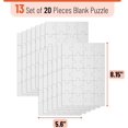 thumbnail image 2 of Mr. Pen- Blank Puzzle, 13 Pack, 20 Pieces/Pack, 5.5 x 8.1 Inches, White, Blank Puzzles to Draw on, White Puzzle, 2 of 7