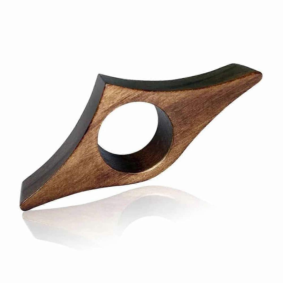 Solid Wood Press Book Reader Tool,Wooden Thumb Bookmark,Book Accessories For ,Gift For Reader Walnut Color