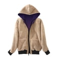 thumbnail image 4 of Manteau de Veste à Manches Longues à Capuche Imprimée et en Molleton Composite pour Femmes, 4 of 5