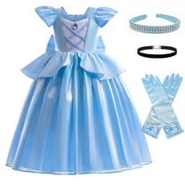Girls Cinderella Costumes Halloween Princess Dress Up Fancy Birthday Party Ball Gown