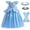 Blue Set, variant on Girls Cinderella Costumes Halloween Princess Dress Up Fancy Birthday Party Ball Gown