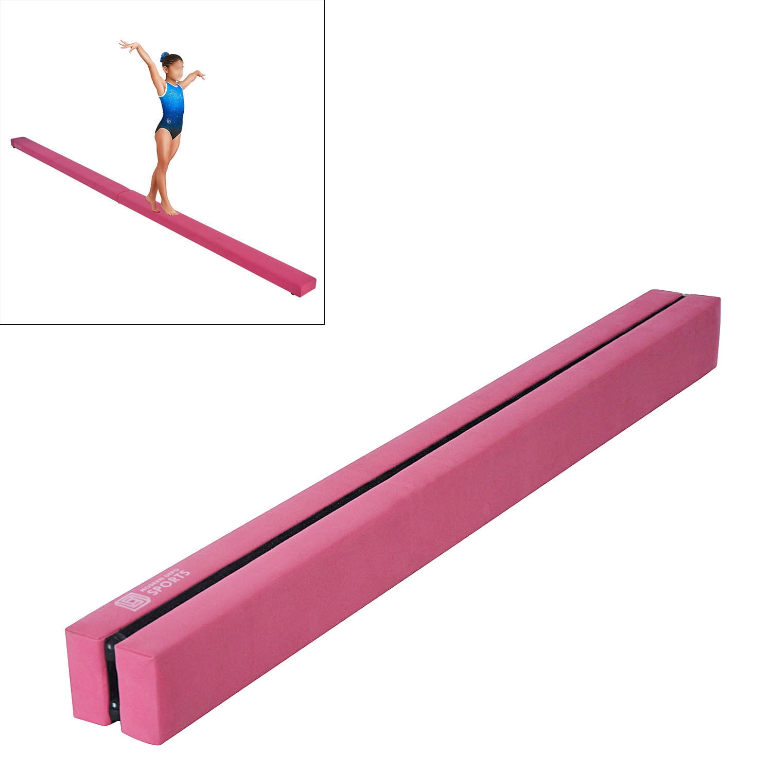 Gymnastics Folding Training Low Beam for Kids 8' Sectional Foam Floor