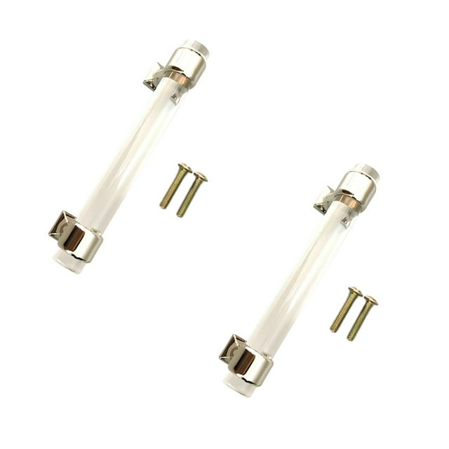 2x es Transparentes Acrílicos para Puertas de , Armario, Cajón, Perillas, Hardware