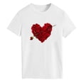 thumbnail image 4 of DailyTrove Women's Red Rose Heart T-Shirt - Short Sleeve Casual Tee, Romantic for Valentine's & Outings, 4 of 4