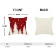 thumbnail image 5 of Christmas Pillow Covers 20x20 Inch Set of 2 Red Cream Christmas Tree Snowflakes Decor Throw Pillows Winter Xmas Holiday Outdoor Cushion Cases for Couch Bed Decorations, 5 of 6
