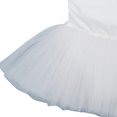 thumbnail image 6 of CHICTRY Kids Girls Gymnastics Ballet Leotard Dress Tulle Ballet Dance Tutu Skirt with Built-in Briefs Dance Outfit White 4-5, 6 of 7