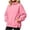 04# Pink, variant on Women's Oversized Mock Neck Sweatshirt with Pockets Relaxed Fit Solid Cozy Pullover Casual Winter Layering Top S-2XL