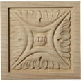 thumbnail image 1 of Ekena Millwork ROS03X03X00MDAL 3 in. W x 3 in. H x .62 in. D Small Middlesborough Rosette- Alder- Architectural Accent, 1 of 1