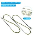 thumbnail image 2 of Uxcell Bow String Replacement with 2 Pcs Brass Nocks 1 Set of Silicone Finger Tab for Traditional Long Bow Recurve Bow String Yellow-Black AMO 64", 2 of 7