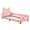 Pink, variant on Twin Size Upholstered Daybed with Carton Ears Shaped Headboard, Pink