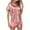 Pink, variant on WREESH Womens Pajama Sets Silk Pajamas Casual Homewear Short Sleev Tops Shorts Color Night Pajamas Suits Two Piece Sets Gray