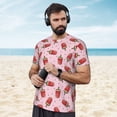 thumbnail image 4 of Wukai Watermelon Ice Cream Print Men's Short-Sleeved Mesh T-Shirt,Quick-Dry Short Sleeve Workout T-Shirt-4X-Large, 4 of 8