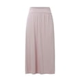 thumbnail image 4 of OSOLU Solid Color Women Full Length Skirt A-Line Umbrella Skirt Mid-Length Skirt Relaxed Fit Skirts, 4 of 6