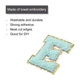 thumbnail image 3 of Uxcell Chenille Letter Patches Iron on Letter Patches Blue Alphabet E 3in Height for Clothing Pack of 4, 3 of 5