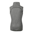 thumbnail image 3 of Women's Cutter & Buck  Heather Gray Rocket City Trash Pandas Mainsail Sweater Knit Asymmetrical Full-Zip Vest, 3 of 3