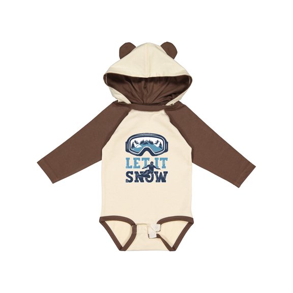 Inktastic Let It Snow Snowboarding Boys or Girls Long Sleeve Baby Bodysuit