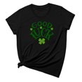 thumbnail image 1 of CEHVOM T-Shirt Décontracté pour Femmes à Manches Courtes avec Imprimé Trèfle de la Saint-Patrick, 1 of 4