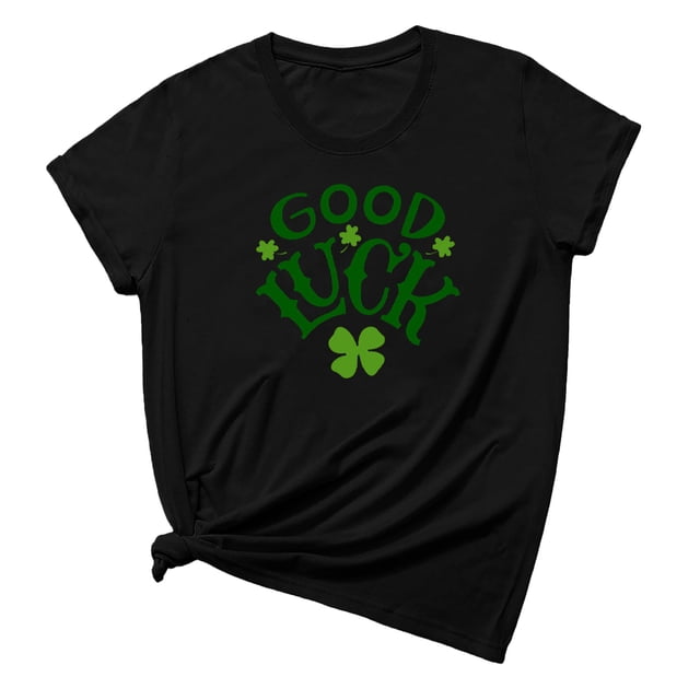 CEHVOM T-Shirt Décontracté pour Femmes à Manches Courtes avec Imprimé Trèfle de la Saint-Patrick