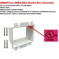 thumbnail image 2 of Extensor de caja eléctrica iMBAPrice BE2 de 2 módulos, no metálico, 2 of 9