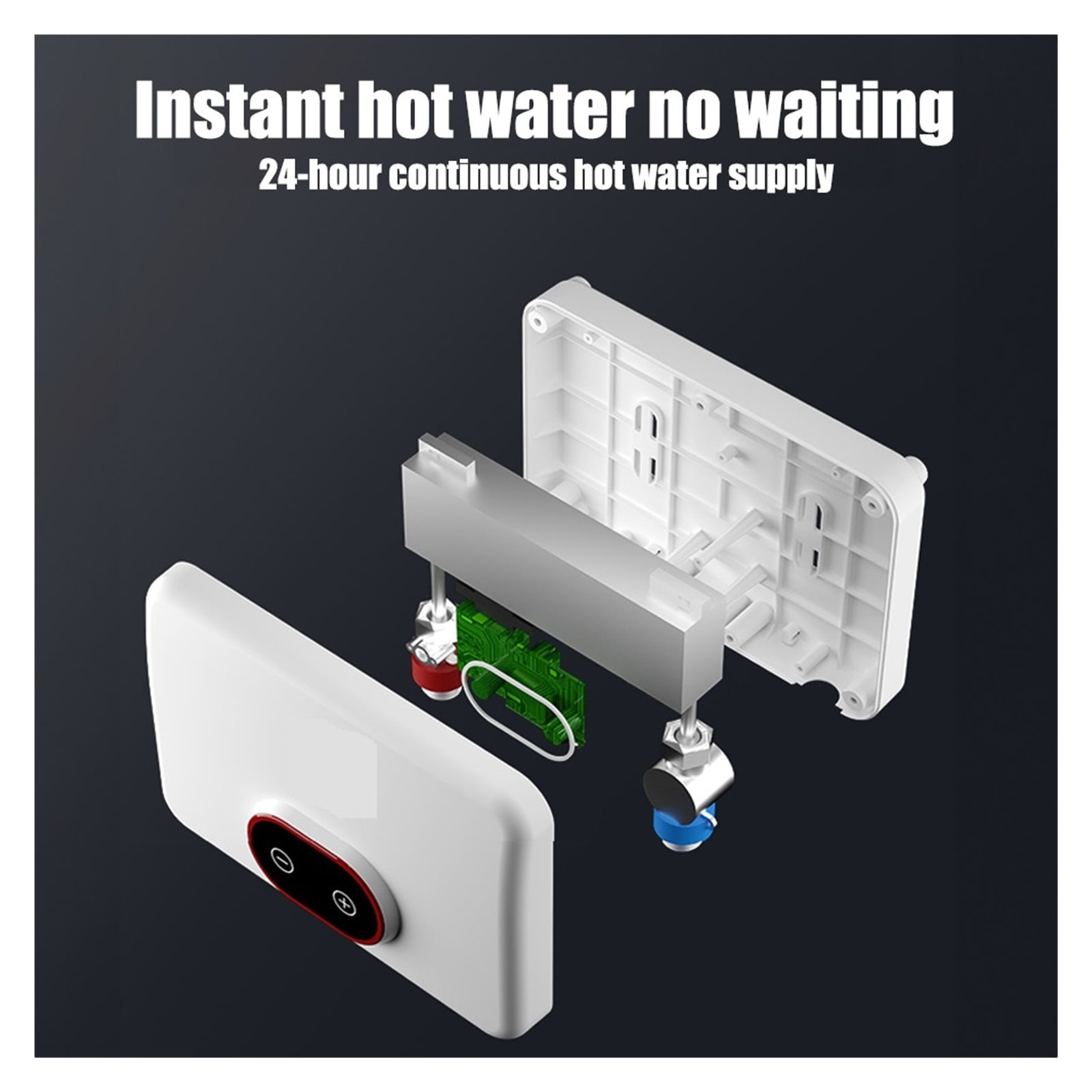 5.5KW Tankless Water Heater LED Digital Display Hot Water Heater Overheating Protection Electric Instant Hot Water Heater ,Safety Protections