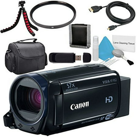 Canon 32GB VIXIA HF R62 Full HD Camcorder + BP-727 High Capacity Battery + Sony 32GB SDHC Card + Compact Camcorder Case + Flexible Tripod