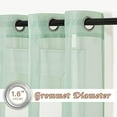 thumbnail image 3 of Sheer Sage Green Curtains for Bedroom 108 inches Length, Grommet Airy & Breathable Soft Voile Sheer Window Treatment with Light Filtering for Living Room, W54 x L108, 2 Panels, 3 of 7