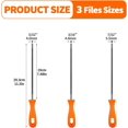 thumbnail image 2 of 5/32, 7/32, 3/16 inch Chainsaw Chain Sharpening File, Chain Saw Sharpener Files Tool with Plastic Handle, Round Steel Chainsaw File, for Chainsaw Sharpening Woodworking Hand Tools, 2 of 7
