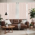 thumbnail image 2 of Ambesonne Pastel Window Curtains, Floral Eastern Boho Print, Each 28" W x 95" L, White Beige Pink, 2 of 5