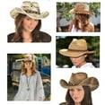 thumbnail image 7 of Straw Cowboy Hat Men Cowgirl Hats Women Sun Hat Sombreros Vagueros Classic Western Accents, 7 of 7