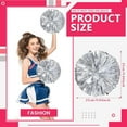 thumbnail image 2 of LINLIN cheer pom pom, 20PCS Cheerleading Pom Poms, Premium Metallic Pom Poms Set Cheering Hand Flowers Handle Dance Pom Poms Cheering Squad Pompoms for Football Basketball Cheers, 2 of 7
