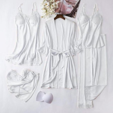 

CoCopeaunt Women New Bride Bridesmaid Wedding Party Robe Female Sleepwear White Kimono Pajamas Rayon Casual Nightgown Home Clothes