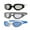 Blue/Grey/Black, variant on Dolfino Adult Racer Tinted Swim Goggles, Multi-Color, Unisex (3 Pack)