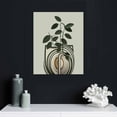 thumbnail image 4 of JRXY  Framed Boho Canvas Wall Art , Mid Century Modern room Decor, Minimalist Sage green Botanical Boho Bathroom wall art Geometric Abstract Prints Ready To Hang Bedroom Living Room 16x20 in, 4 of 4