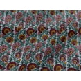 thumbnail image 4 of oneOone Viscose Jersey Fabric Leaves & Floral Block Decor Fabric Printed BTY 60 Inch Wide, 4 of 5