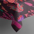 thumbnail image 3 of Colorful Mushroom Fantasy Black Pattern Rectangle Tablecloth 60"x84",Waterproof Polyester Rectangle Table Cloth, Wipeable Spillproof Polyester Tablecloth for Dining, Camping, Indoor and Outdoor, 3 of 5