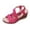 Hot Pink, variant on Women Sandals Strap Sandals Walking Shoes Outdoor Footwear Solid Color Cross Band Design For Summer Casual Outdoor Wear ,Us Size:10.5