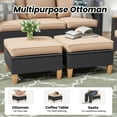 thumbnail image 5 of Farini Outdoor Furniture Set, 7 Piece Patio Sectional Furniture Set with Cushions, PE Outdoor Wicker Conversation Set Sectional Patio Sofa, All-Weather Rattan Sofa for Backyard, Garden, and Poolside, 5 of 8